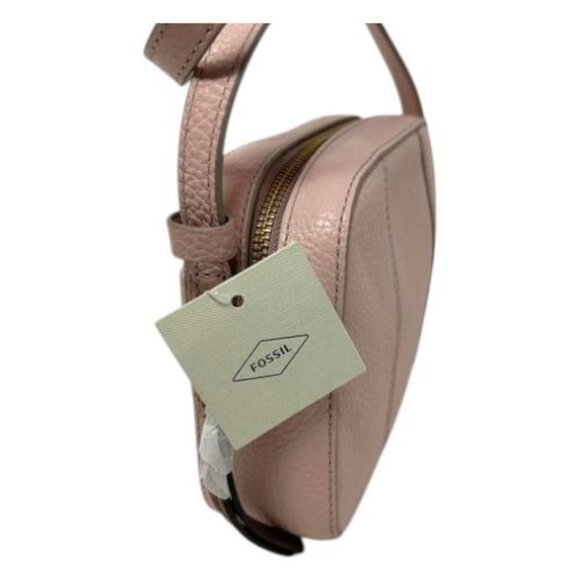 Fossil Gemma Camera Bag Dusty Rose Leather Crossbody Minimalist Purse - Picture 2 of 16